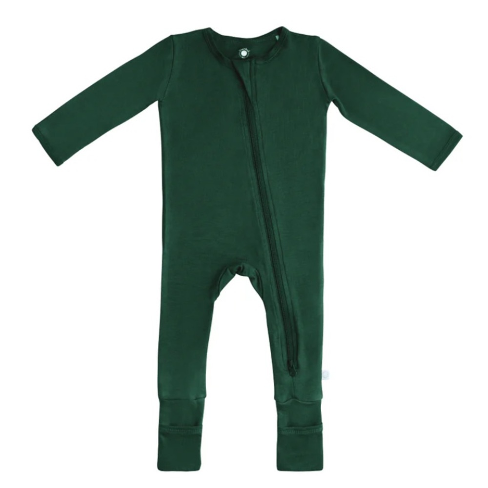 Dreamland Baby Bamboo Pajamas w/ DreamCuffs - Forest Green 18-24 months